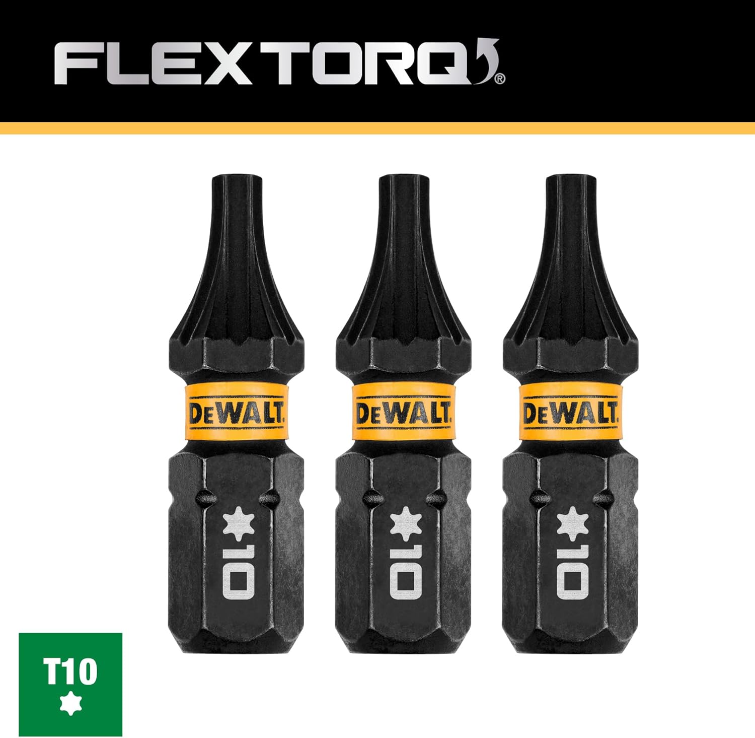DW FLEXTORQ 3PK 1IN BITS FOR T10