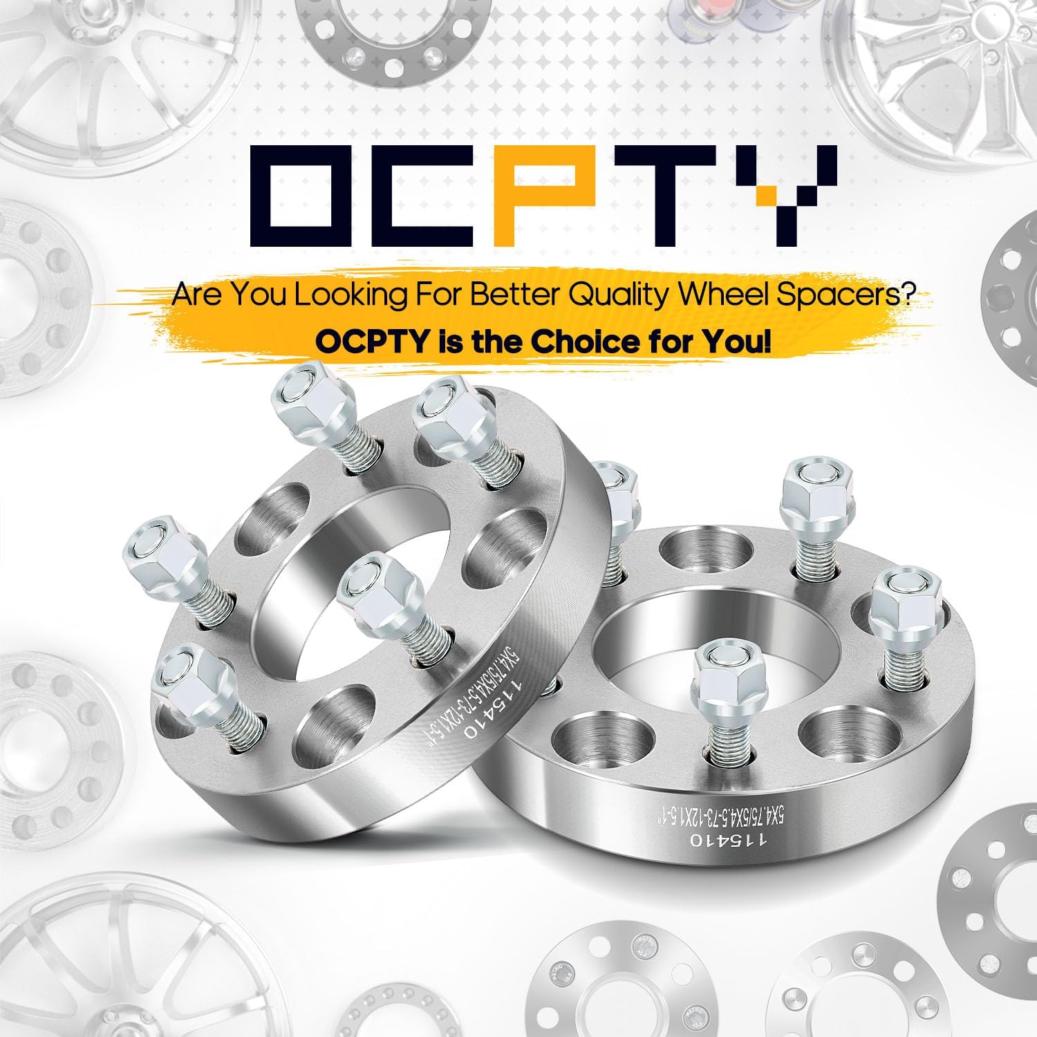 OCPTY 5x4.75 to 5x4.5 Wheel Spacers 1 inch 5x120.65mm to 5x114.3mm Wheel Adapters 5 lugs with 12x1.5 studs 73mm fits 1982-2002 for Camaro 1990-2005 for Jimmy - 2PCS