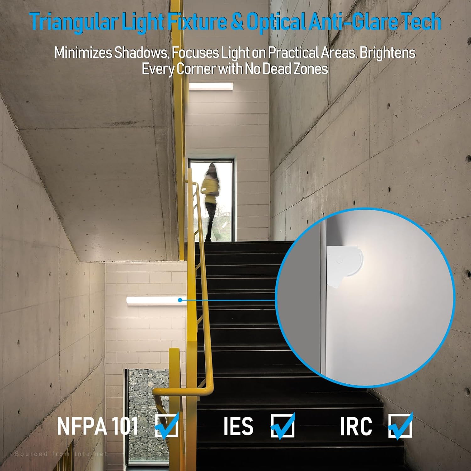 LEONLITE 8FT LED Vapor Tight Light Fixture, 80W 10400LM 5000K, IP65 120-277V, UL, Pack of 2 Bundle 3CCT LED Linear Stairwell Strip Light Fixture 4FT, 30W/40W/50W, 120V-277V, 0-10V, UL Listed