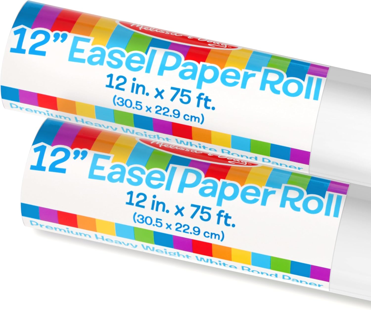Melissa & Doug Tabletop Easel Paper Roll (12 inches x 75 feet) - 2-Pack