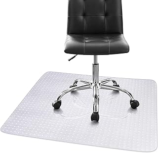 Desk Protector Carpet, Office Chair Mat Carpet Chair Mats for Carpets Transparent Floor Carpet Mat Non-slip Floor Protector Mat Large Floor Protector Mat Plastic Office Mat with Studded Bottom