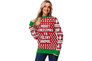 Merry Christmas Ya Filthy Animal Sweater Women