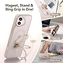 AIBEX® Back Cover for Apple iPhone 16 Plus MagSafe Compatible for OStand Ring Kickstand Magnetic Metal Alloy Ring|Wireless Charging|Slim Thin Scratch Resistant Armor| Shockproof Protective - Brown gallery image