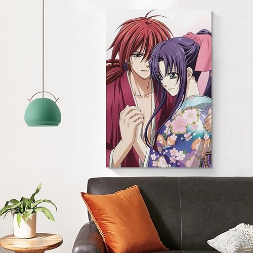 Miniatura 4 de Rurouni Kenshin - Póster de anime (42) póster de arte de pared, lienzo de pergamino, pintura, imagen, decoración del hogar, enmarcadosin marco, 16 x