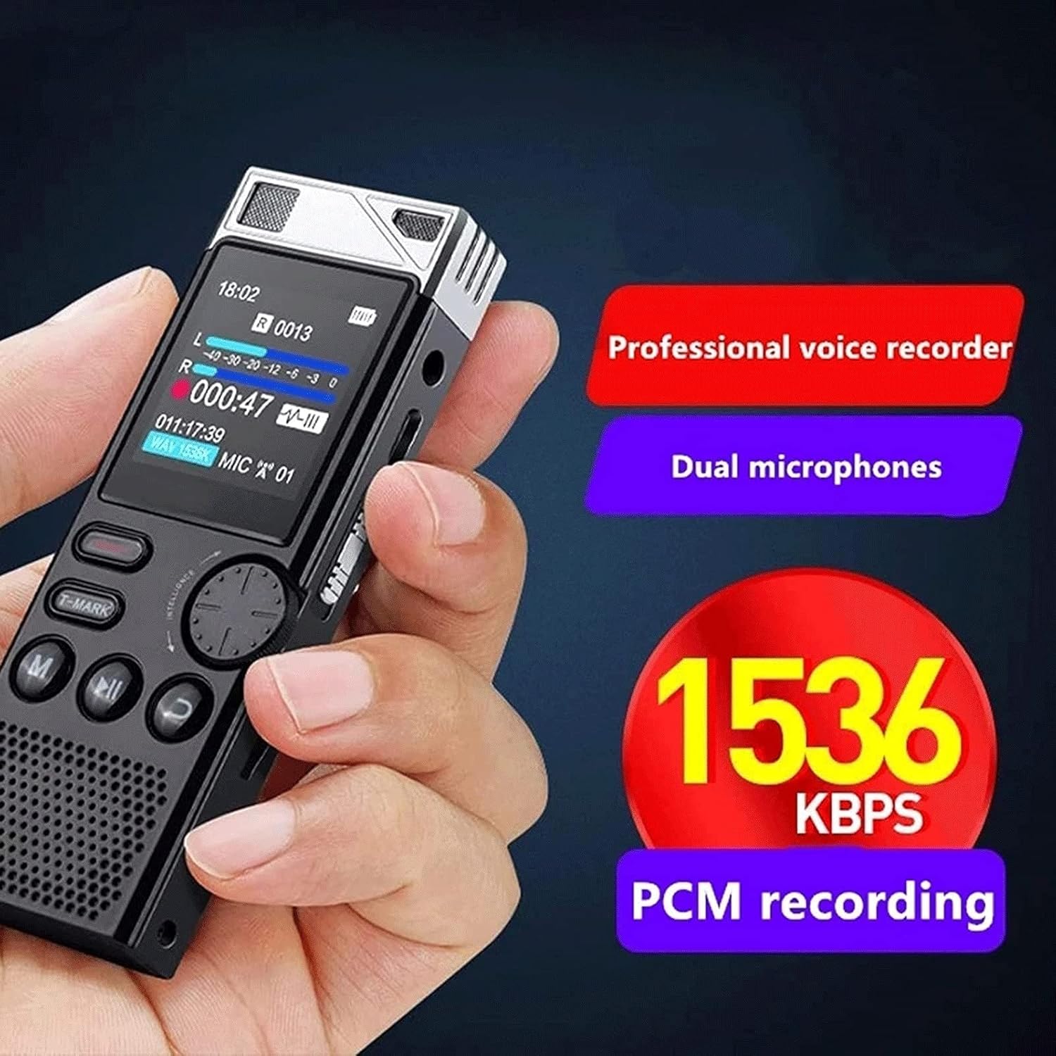 Digital Voice Recorder 8GB, USB Voice Activated Dictaphone, MP3 Player, Audio Recording Device, Built-in Microphone and Speaker for Lectures, Meetings *MISSING accessories *