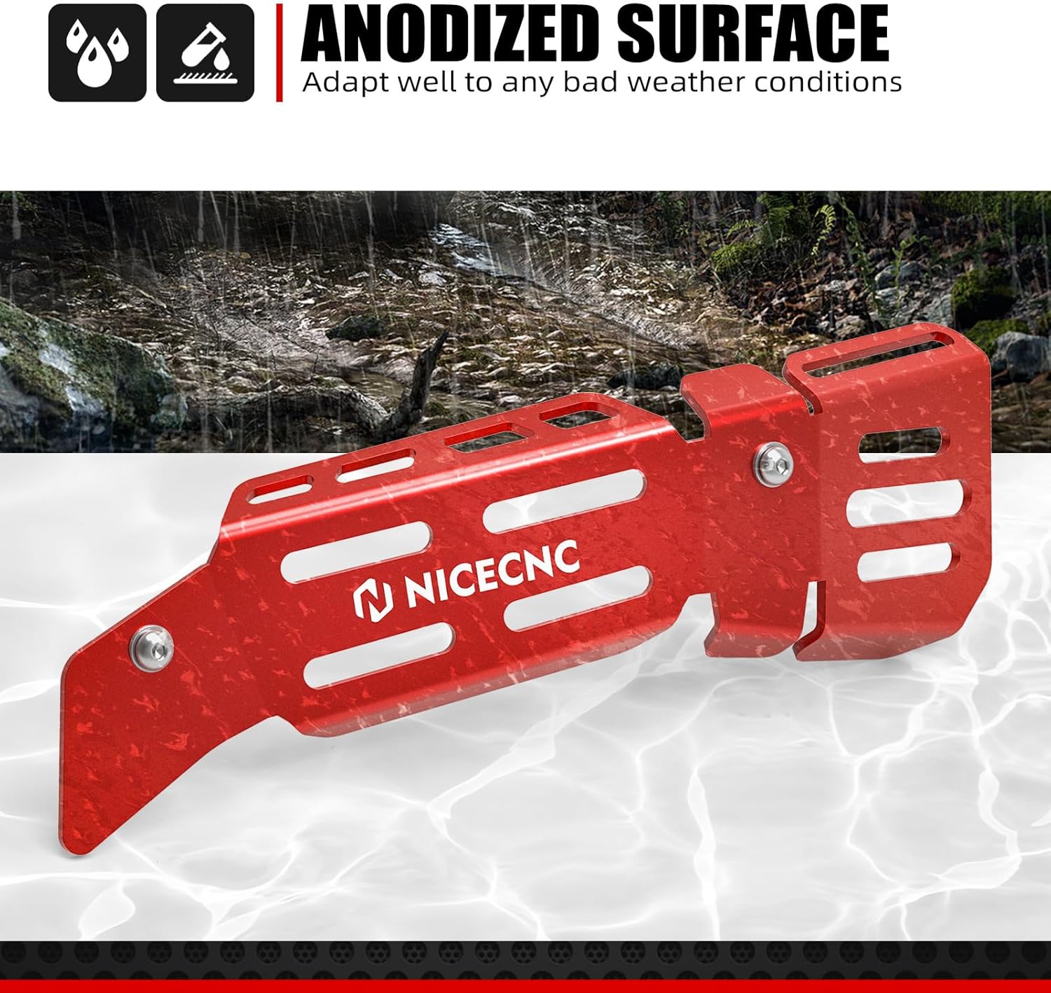 NICECNC Engine Alternator Cover Guard Protector + Motorcycle Escape Pipe Guard Cover Shield Heat