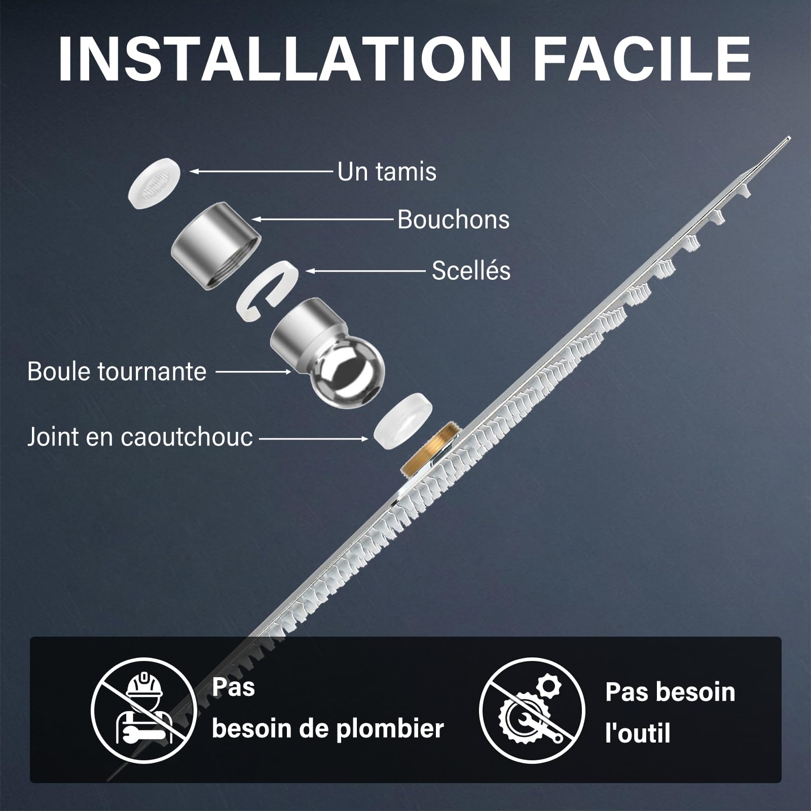 Cabezal de ducha LED cromado 40x40 cm acero inoxidable fijo ultrafino alta presión chorro lluvia