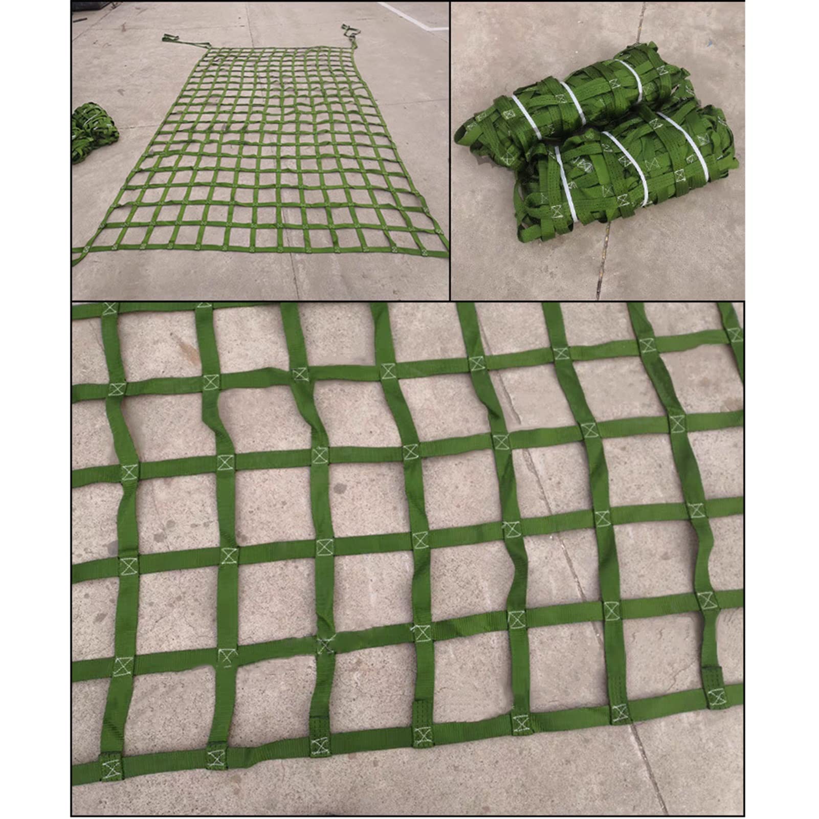 NZPOST Hängendes Hebe-Frachtnetz, Tragfähigkeit, Robustes Bungee-Frachtnetz für Motorräder, Kajak-Deck-Gepäcknetz, elastisches Fahrrad-Frachtsicherungsnetz (1 x 1 m/1 t)