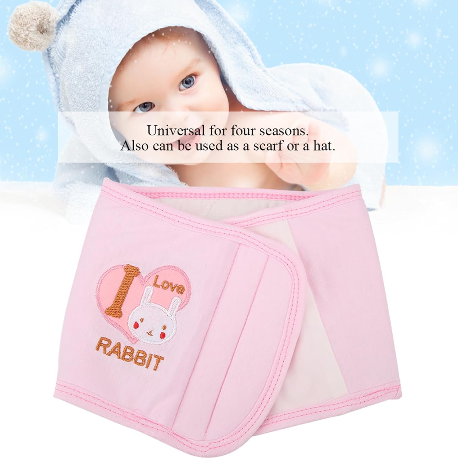 Yctze Soft Cotton Baby Infant Abdominal Cover, Warming Belly Wrap for Brustwickel, Cute Crop Design, Keeps Baby Warm and Cozy ()