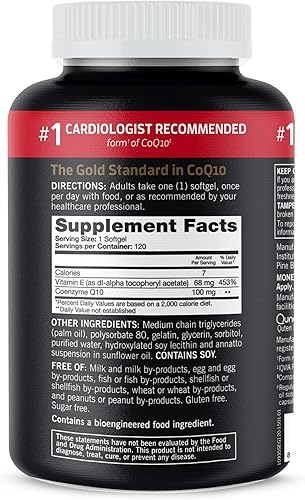 Miniatura 8 de Qunol Ultra Coq10 de 100 mg, 3 veces mejor absorción, suplemento natural soluble en agua y grasa patentado, forma de coenzima Q10, antioxidante para