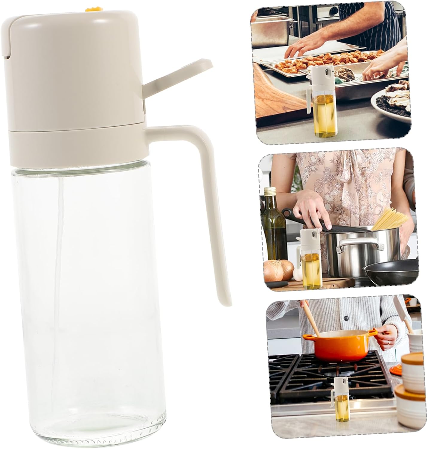 Oil Sprayer Dispenser Bottle Multi Functional Kitchen Oil Holder Reusable Container for Soy Sauce Seasoning Easy to Use for Cooking and Food Preparation