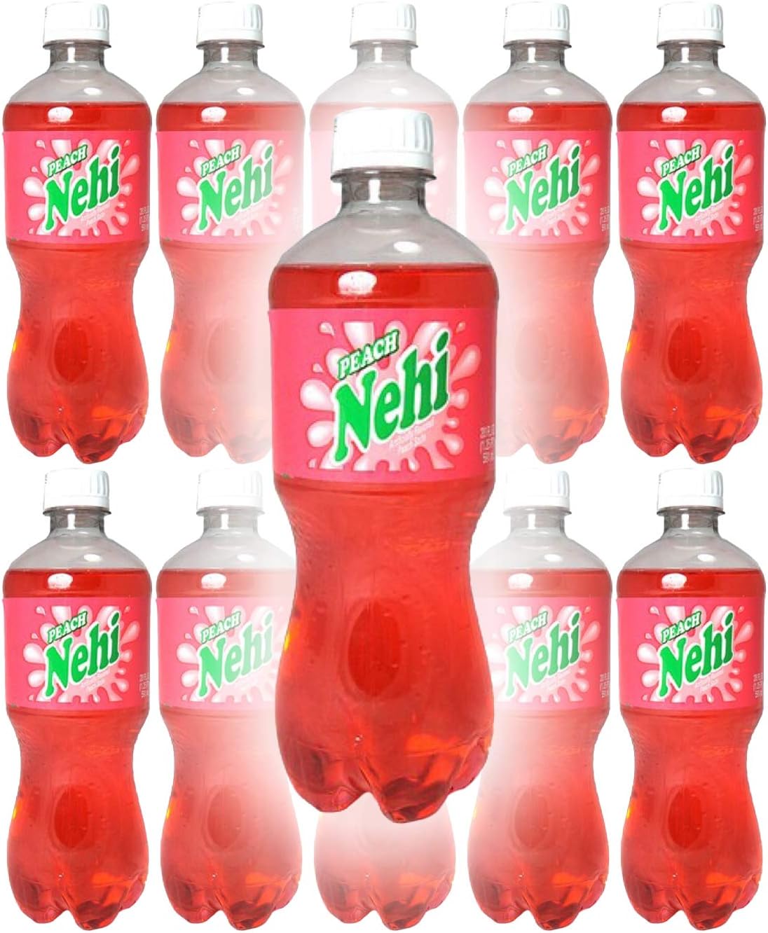 Nehi Peach Soda, 20oz Bottle (Pack of 10, Total of 200 Fl Oz)