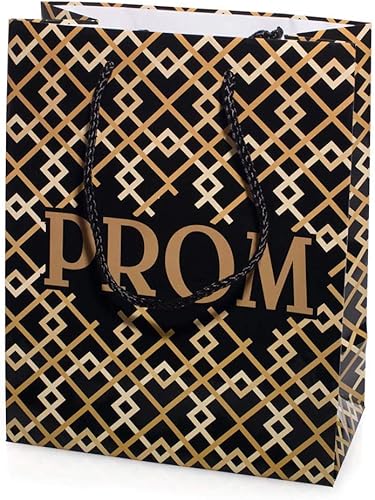 Anderson's Bolsas de regalo de graduación Art Deco doradas y negras, juego de 4, bolsas de botín, recuerdos