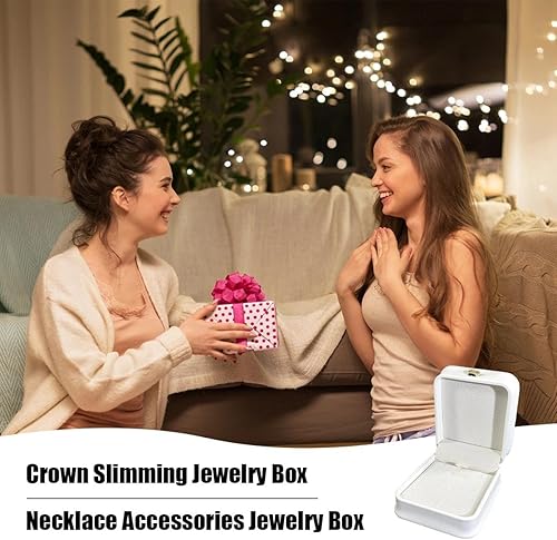 Miniatura 6 de Caja de almacenamiento de joyería de estilo vintage, material de poliuretano, versátil para accesorios, uso diario sostenible y elegante