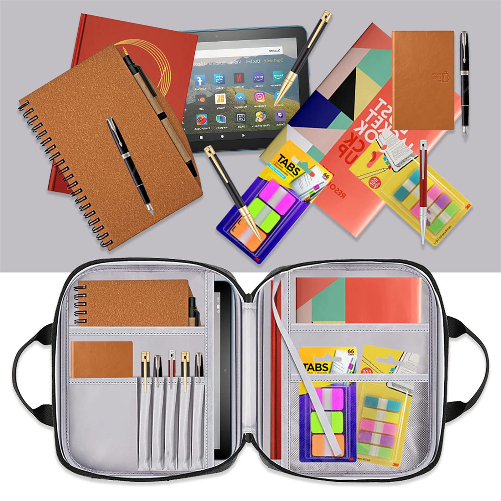 Petyoung Bibbia Cover Custodia per Libro da Trasporto Borsa per Chiesa Borsa Protettiva Bibbia Impermeabile con Manico Multi Tasche Regalo per Amici familiari