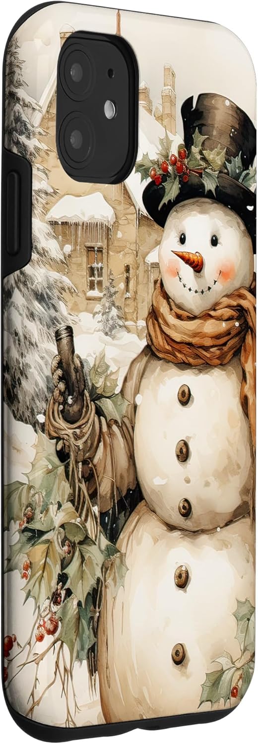 Vintage Snowman For Snow Lover Xmas Women And Christmas Case for iPhone 11