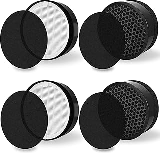 4 Pack LV-H132 Replacement Filter Compatible with LEVOIT LV-H132 Air Puri-fier,3-in-1 H13 True HEPA Filter Replacement, Activated Carbon Filter, Part # LV-H132-RF