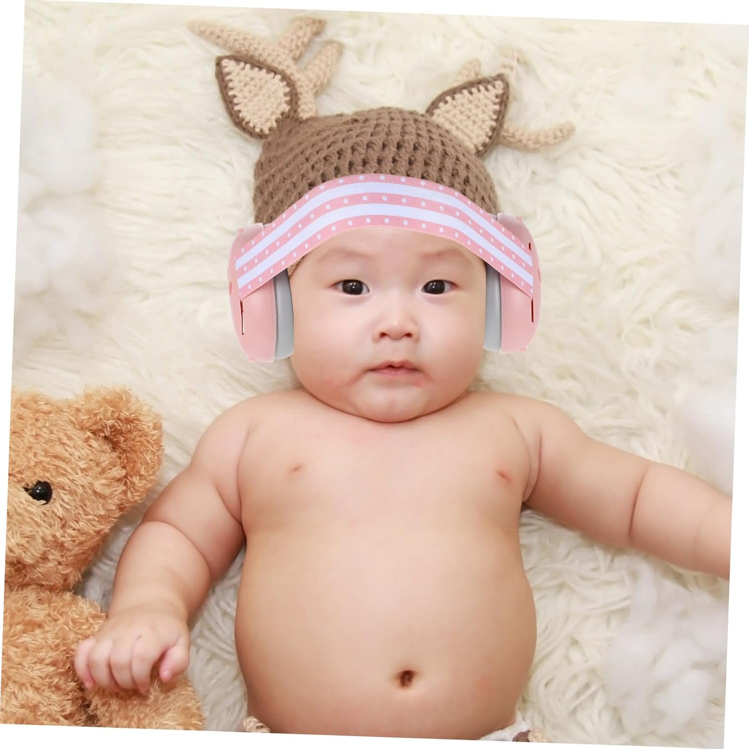ORFOFE Ear Muffs Noise Reduction Adjustable Headband for Sleep and Travel Soft Comfortable Ear Protection for Newborns