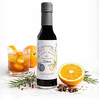 Muddy River Distillery Aromatic Bitters (5 oz) | Aromatic Bitters for Old Fashioned & Manhattan Cocktails | Cocktail Essentials | American Made | Bourbon & Whiskey Mixology Gift