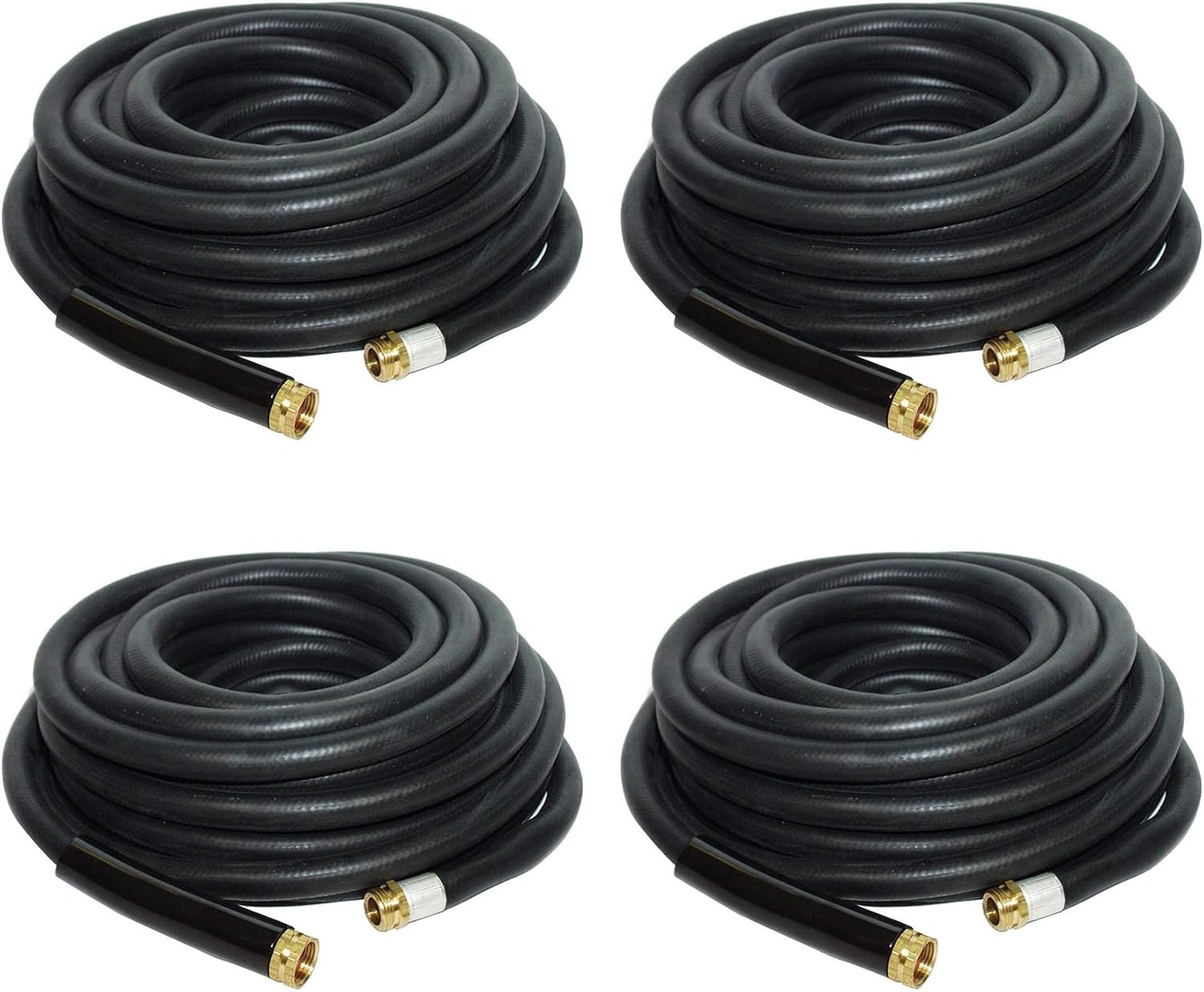 Apache 98108804 3/4" x 50' Industrial Rubber Water Hose Assembly with Male x Female Garden Hose Thread Fittings : Patio, Lawn & Garden