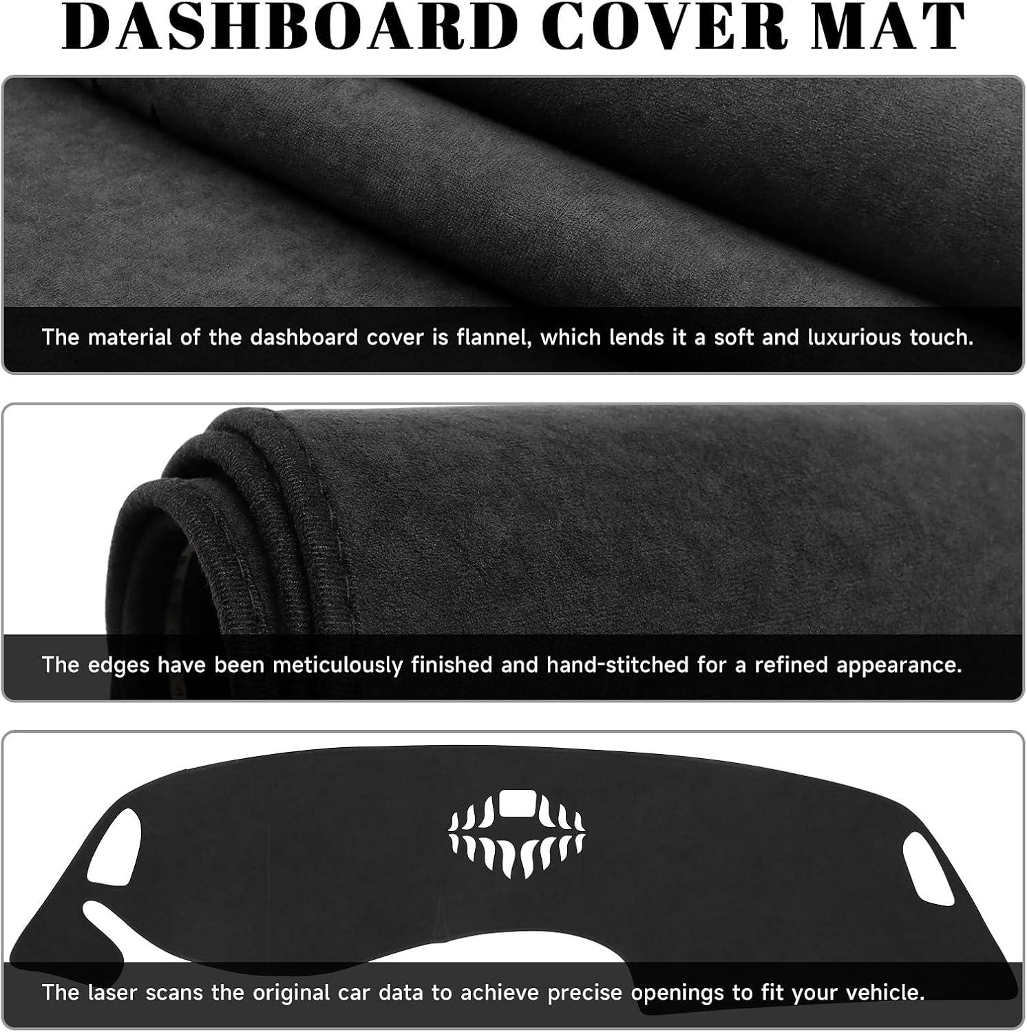 Black Dashboard Dash Board Cover Mat Carpet for Honda HRV HR-V 2023-2025 2026 Accessories Dash Cover Flannel Material Dash Mat Sunshade