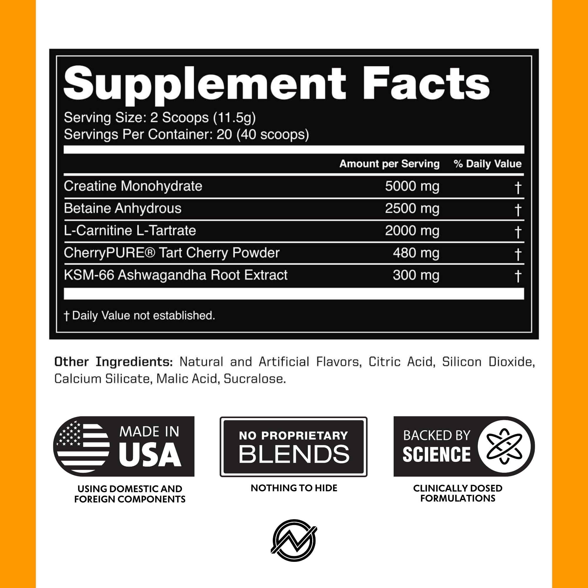 Outwork Nutrition Post Workout Recovery Powder (Orange Sherbet) — Amazon image 8
