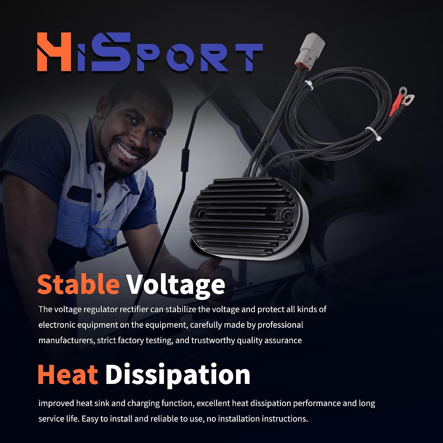 HiSport 74610-01 74540-01 Voltage Regulator Rectifiers Compatible with Harley Davidson 2001 2002 2003 2004 2005 2006 Twin Cam 88 Softail