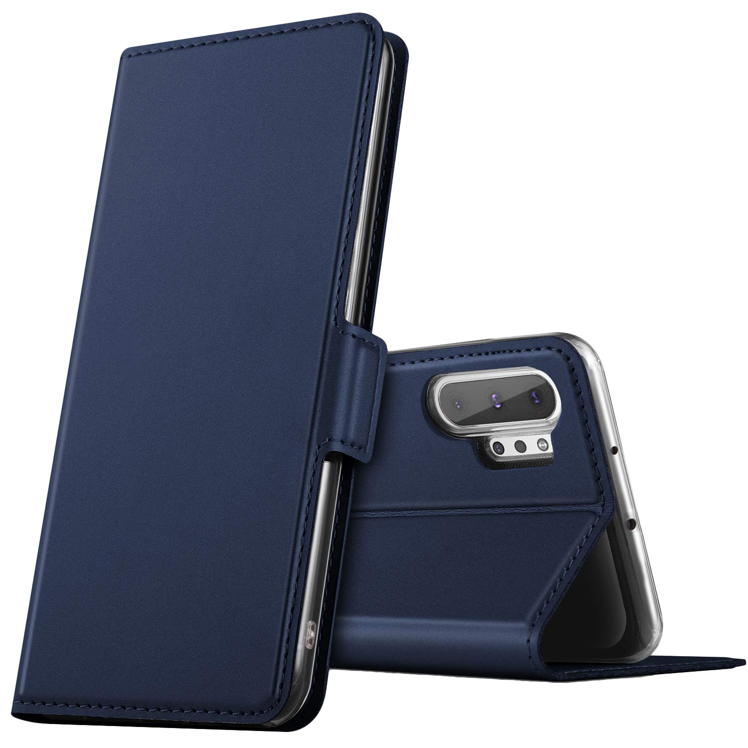 Kapa Noble Slim Magnetic & Card Holder Stand Leather Flip Case Cover for Samsung Galaxy Note 10 Plus (Blue) (B07W75F8DX) Amazon Price History, Amazon Price Tracker