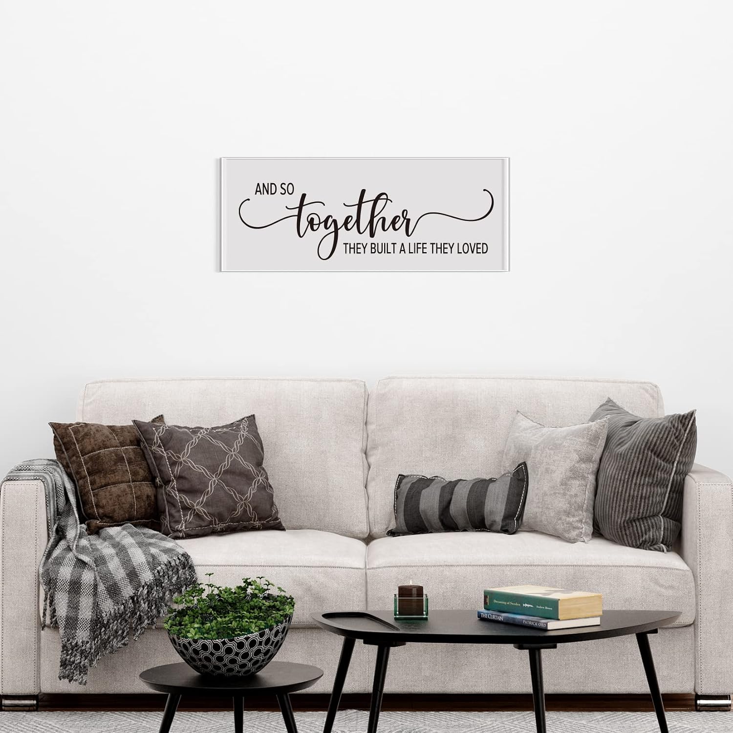 Vancetyno and So Together They Built A Life They Loved Vinyl Wall Decal Inspirational Quotes Bedroom Wall Art Lettering Home Decor