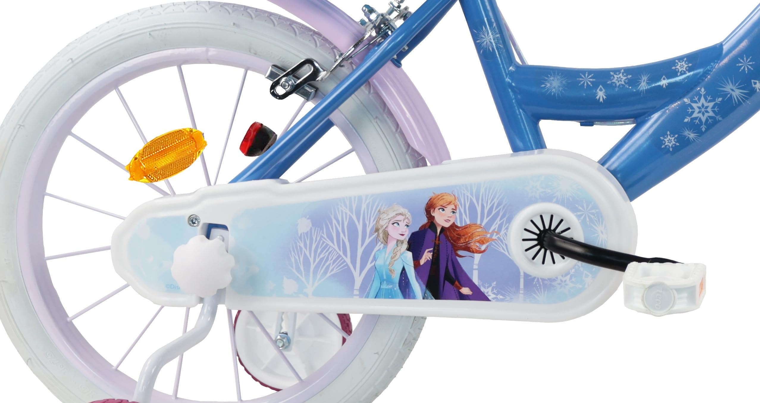 Vélo Enfant 16 Pouces Reine Des Neiges – Dino Bikes Regina Snow Queen (blanc, Panier, Roulettes, 2 Ans Garantie)