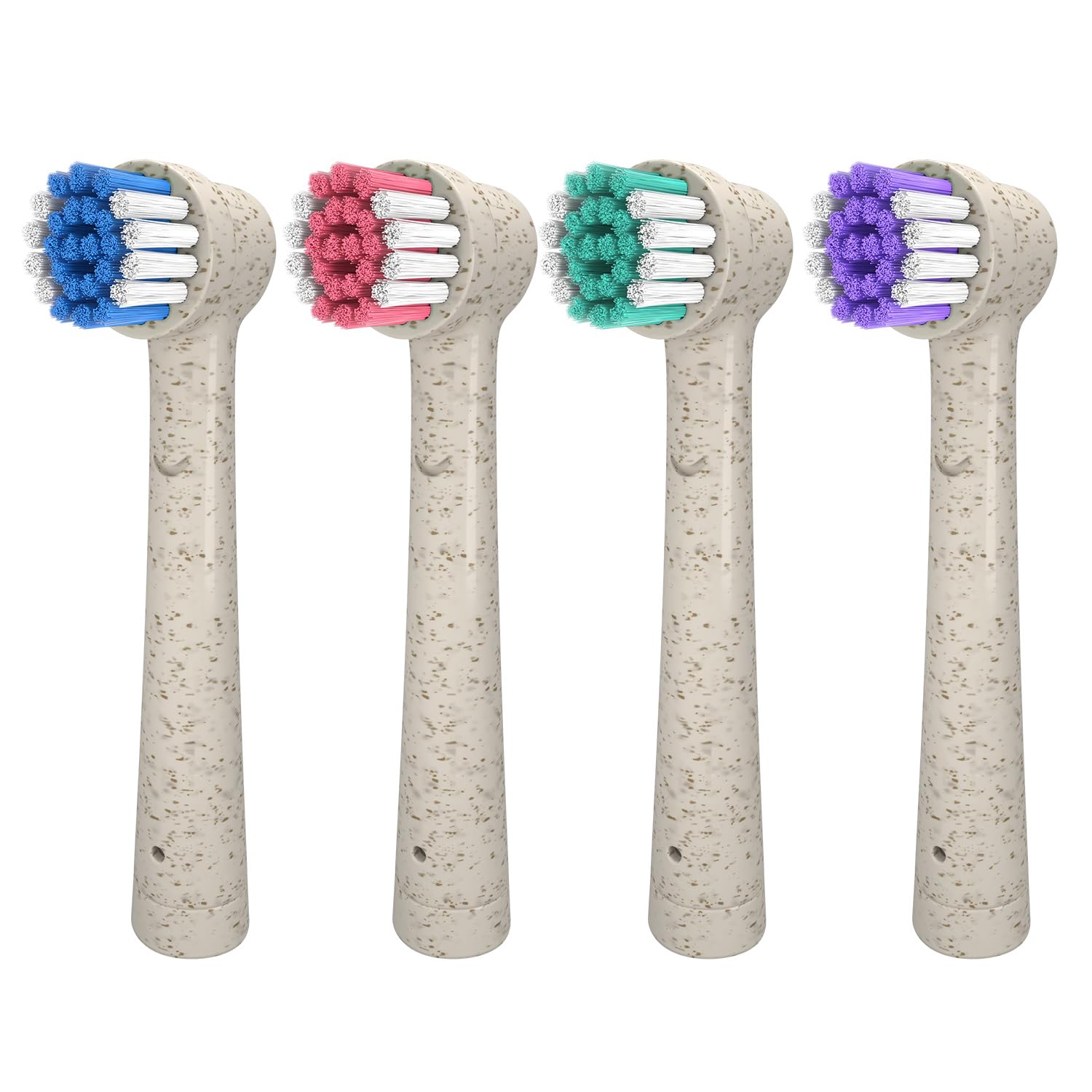 Biodegradable Replacement Toothbrush Heads Compatible Compatible with Oral-b Braun - 4pcs Eco Friendly Soft Electric Brush Heads for