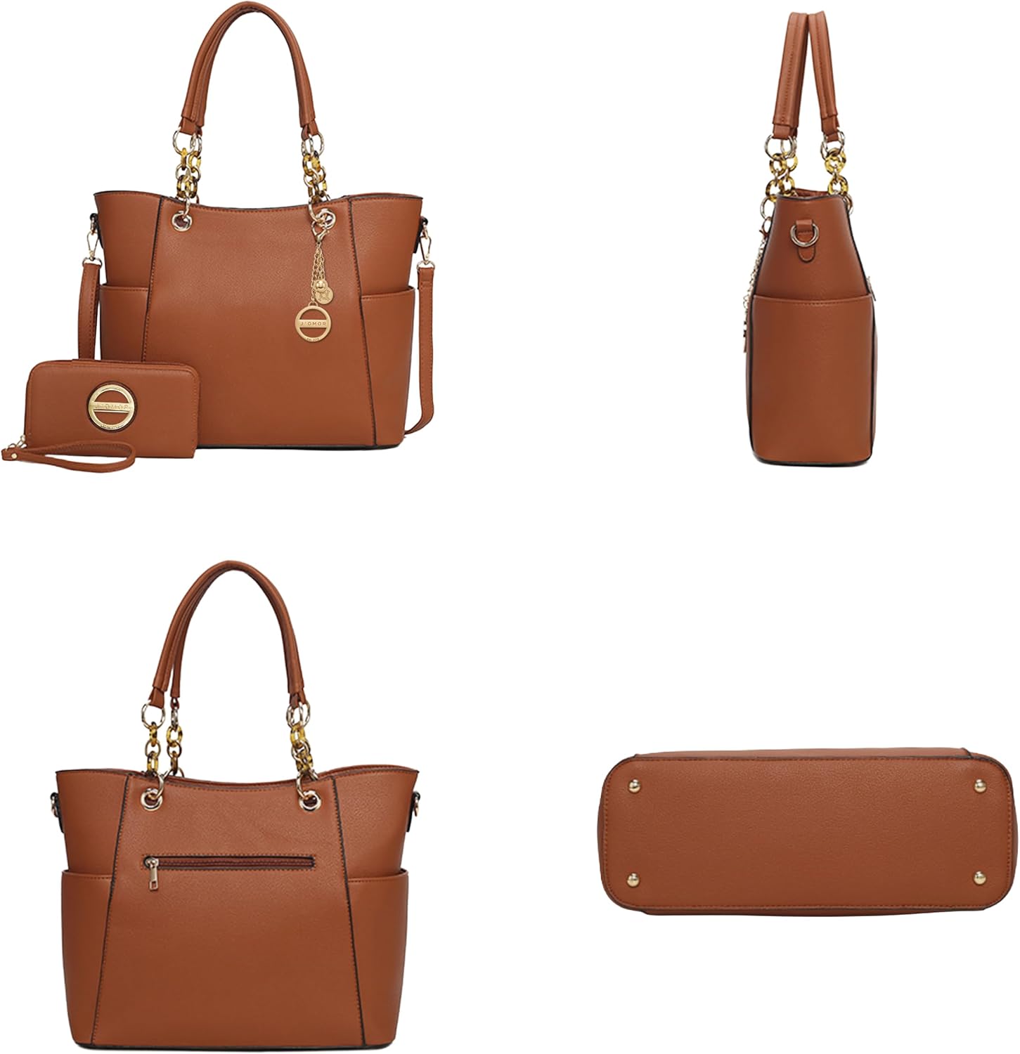 J’OMOR by Mia Tote Bag for Women, Handbag Set with Wallet Top-Handle Bag Vegan Leather Purse image 5
