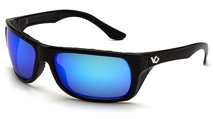 Black Frame/Green Mirror Polarized Lens : Pyramex VGSB931 Venture Gear Vallejo Safety Glasses, One Size, Black