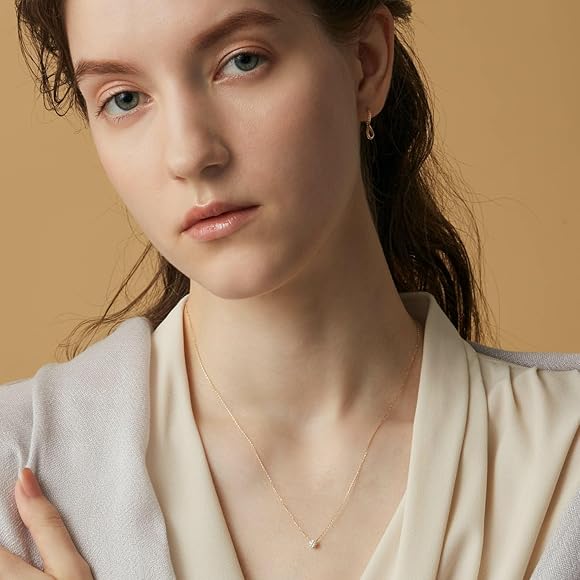 Amazon | [アガット] agete 【 K18ダイヤモンドネックレス