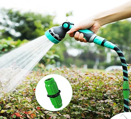 Miniatura 3 de Kit de reparación de manguera de jardín expandible, 3 juegos de conectores de manguera de jardín flexible de doble canal, accesorios de reparación