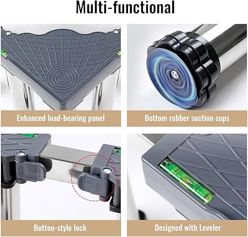 Miniatura 2 de Soporte para refrigerador mini de 9.4 a 10.6 pulgadas de altura, base universal ajustable con 4 pies fuertes, pedestal de lavadora y secadora de