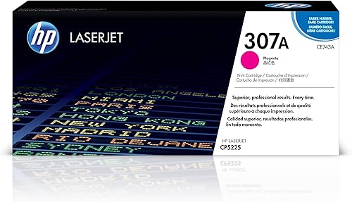 HP Cartucho de tóner magenta 307A | Funciona con HP Color LaserJet Professional CP5225 Series | CE743A