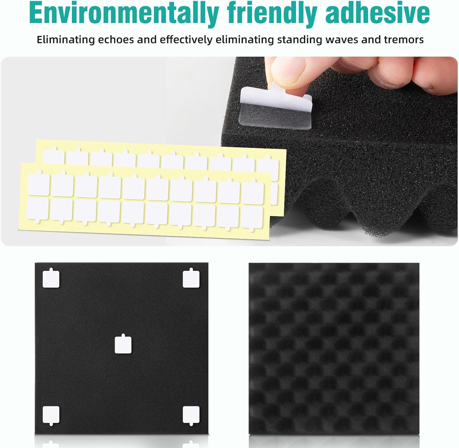 12 Pack Acoustic Panels Foam for Walls, 2"x12"x12" Sound Absorbing Panels, High Density Fire Resistant Soundproof Panels for Studio Recording (Black-12 Pack, 12"x12"x2")