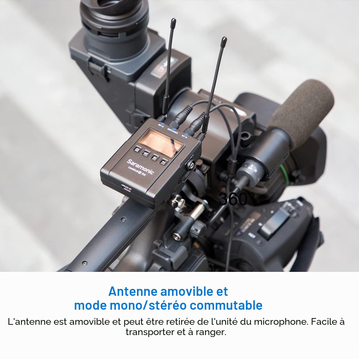 Saramonic UwMic9S Kit 1 UHF Lavalier sans Fil avec récepteur Double Canal pour Appareil Photo, Lavalière DK3A, Alimentation Li-ION, étui Rigide et Plus Encore