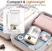 Vista 3 de Portable Washing Machine, 7000mAh Rechargeable Wireless Washer with 10 PCS Clothespins Deep Cleans Baby Clothes Underwear Socks Delicates 1.5L Mini