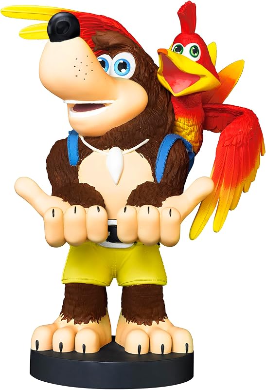 Raro: Banjo-Kazooie - Soporte original para teléfono celular y controlador de juegos, soporte para dispositivo, sujetacables, figura pequeña con licencia
