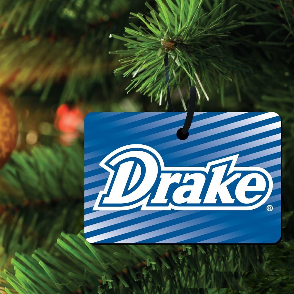 VictoryStore Holiday Ornaments: Drake University Ornaments Set of 3, 1 Round, 1 Rectangle and 1 Tapered