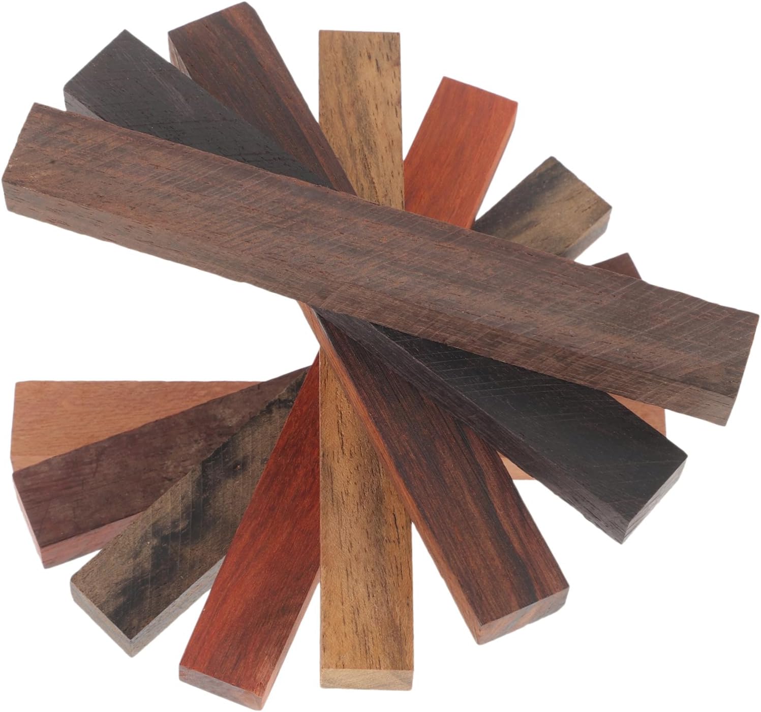 DOITOOL 40pcs Exotic Wood Pen Blanks for Woodturning Craft Supplies Unique Patterns for and Creative Projects