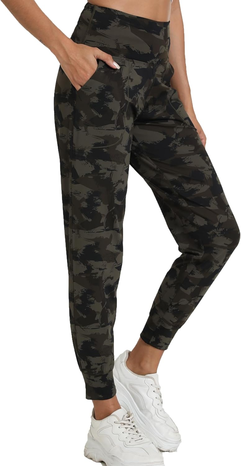 Kcutteyg Womens Joggers with Pockets, Lightweight Quick Dry Athletic Workout Soft Pants for Gym, Yoga, Running