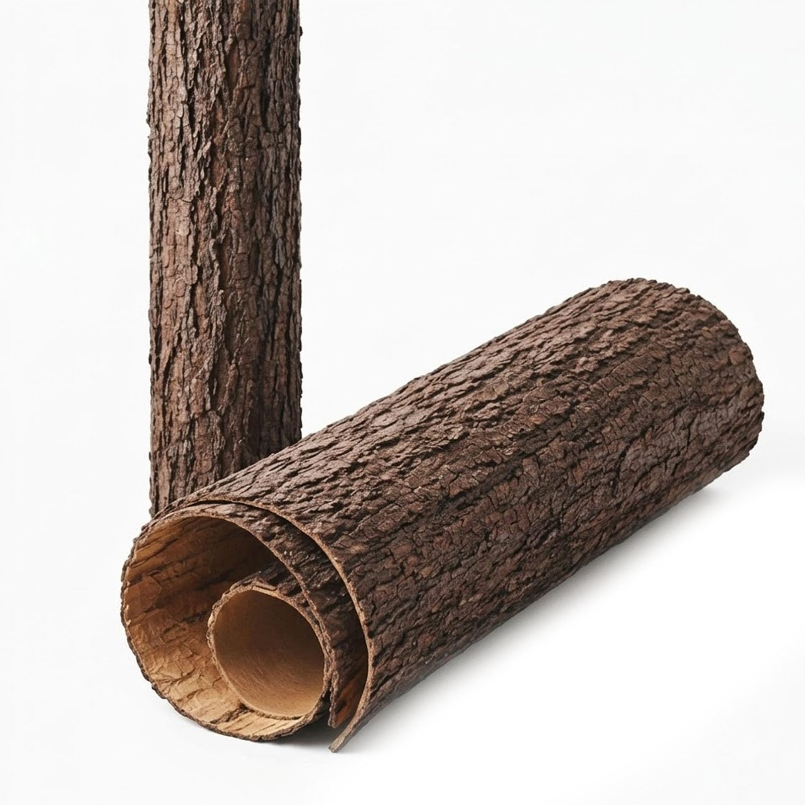 AGARES Rotolo di corteccia di albero artificiale, 100 x 30 cm, realistico, struttura in finto legno, per recinzioni da giardino, fioriere, decorazioni floreali, artigianato fai da te, modellismo e