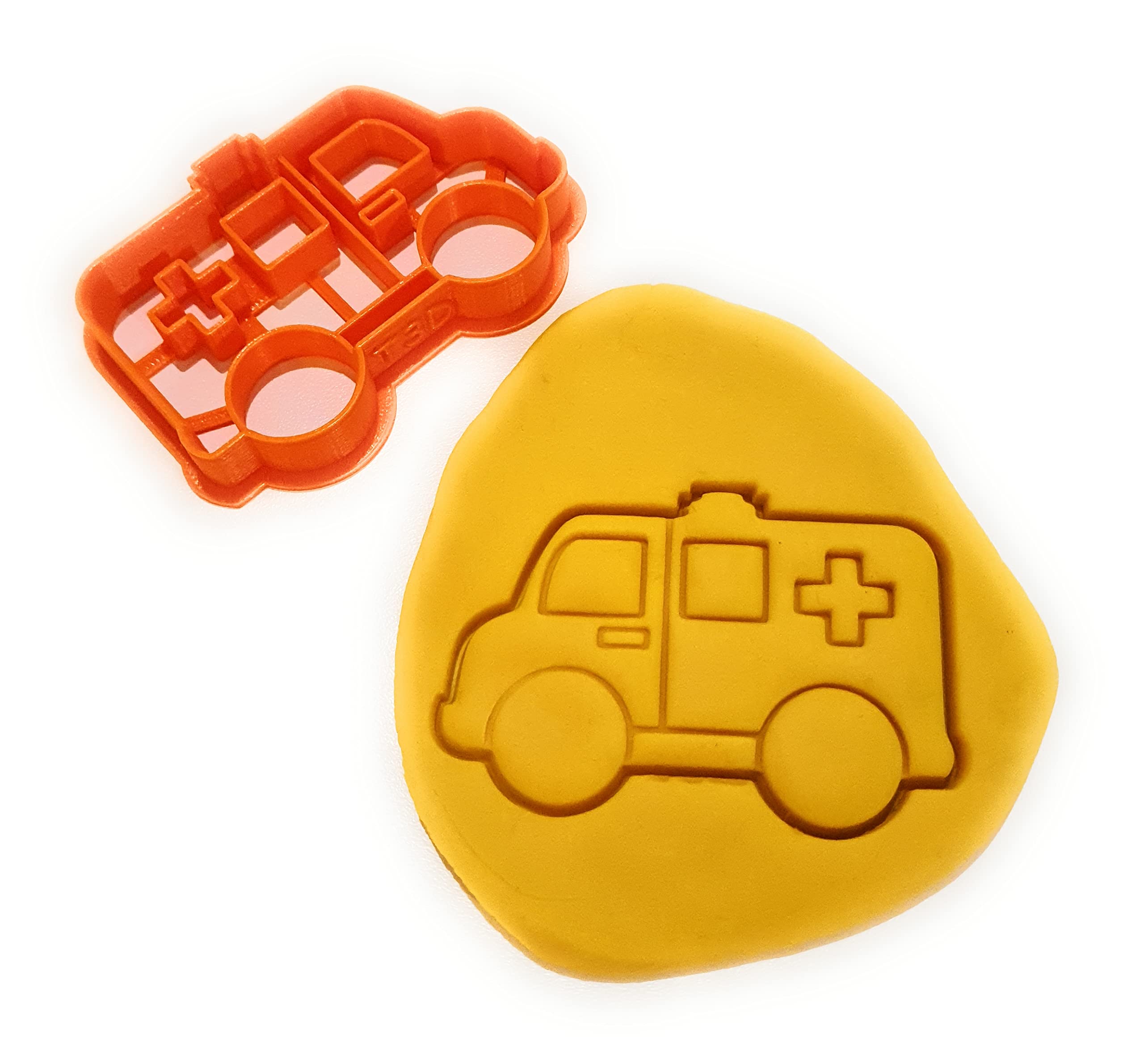 T3D Cookie Cutters Ambulance Cookie Cutter, Suitable for Cakes Biscuit and Fondant Cookie Mold for Homemade Treats