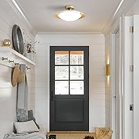 Vista 6 de Dimmable Mid Century Modern Semi Flush Mount Ceiling Light with Acrylic Shade,White Gold LED Ceiling Light,5CCT 2700K-6000K Light Fxiture for