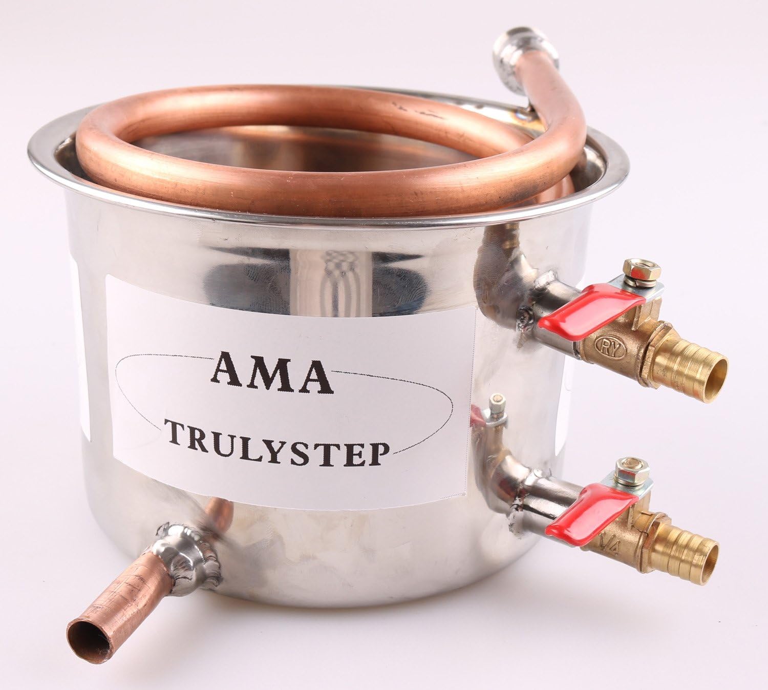 Manufacturer Spare Parts For 3 Pots Moonshine still/Distiller Brewing Kit : Stainless Steel/Copper Coil Cooling Pot (Copper, fit 5 Gallon 20 Liters Distiller)