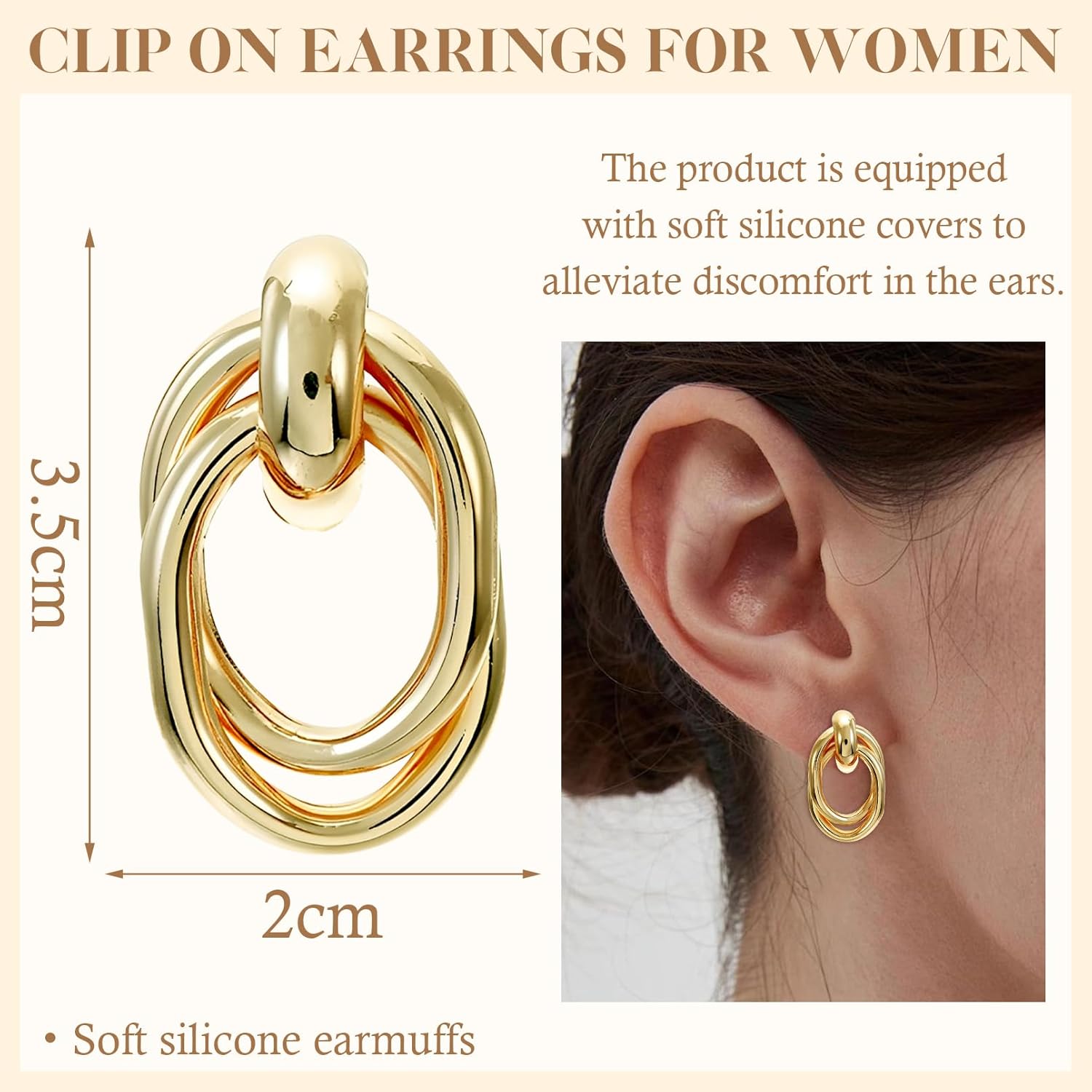 Elegant Flower Clip On Earrings for Women Hypoallergenic Clip On Earrings Non Piercing Fashion Jewelry - Image 7