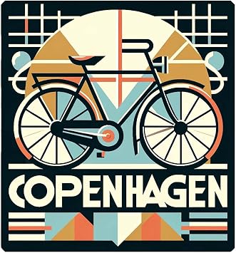 Vagabond Heart Copenhagen Sticker - Copenhagen Denmark Weatherproof Vinyl Decal - Danish Bike Souvenir